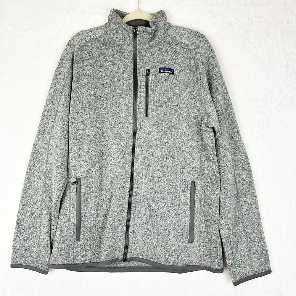Patagonia Men's Better Sweater Fleece Jacket Size Large Grey Full Zip